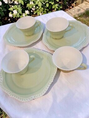 Vintage Harker Pate Sur Pate Luncheon Snack Set